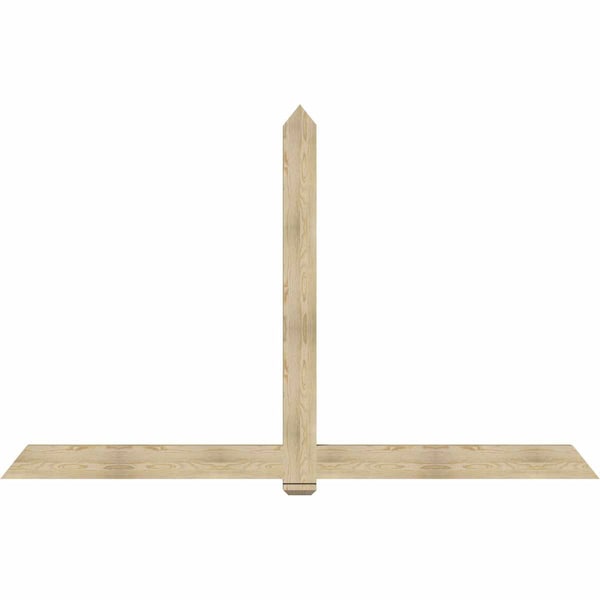 Ekena Millwork Eugene Rough Sawn Timber Gable Bracket, Douglas Fir, 108"W x 68"H x 4"D x 6"F, 15/12 Pitch GBW108X68X0406EUG00RDF - main